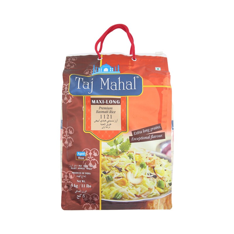 Taj Mahal Maxi Long Steamed Basmti Rice 5 kg